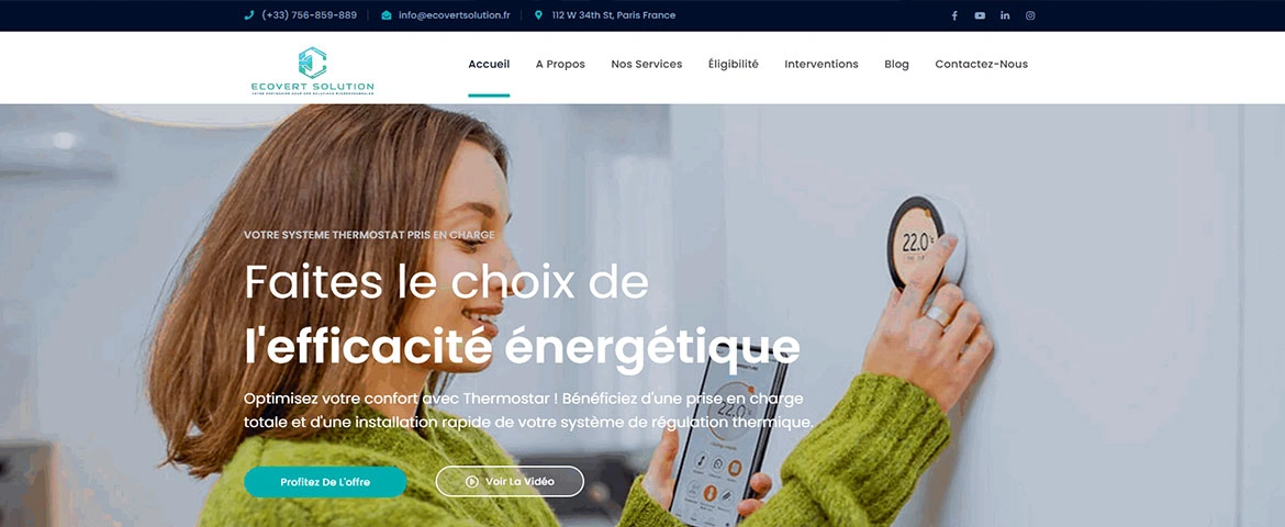 Projet de Création du Site Web EcoVertSolution - Énergie Verte