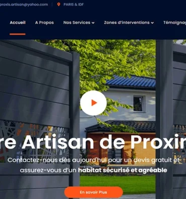 Création d’un site vitrine – Proxis Artisan